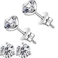 Exquisite 18K Gold Plated Cubic Zirconia Stud Earrings for a Brilliant Look