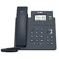 Yealink T31P IP Phone, 2 VoIP Accounts. 2.3-Inch Graphical Display. Dual-Port 10/100 Ethernet, 802.3af PoE, Power Adapter Not Included (SIP-T31P)