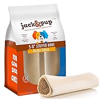 Jack&Pup Filled Dog Bones for Aggressive Chewers, 5 to 6