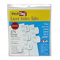 Redi-Tag Laser Index Tabs, Divider Tabs, Permanent Adhesive Index Labels, Customizable Divider Labels, 1-1/8