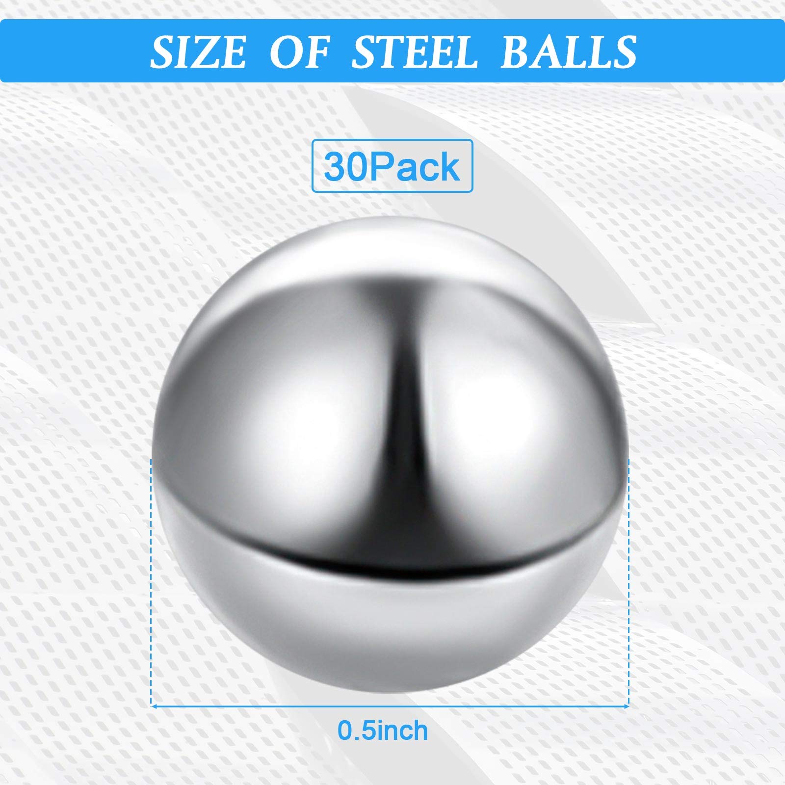 30 Pieces Labyrinth Replacement Steel Balls 0.5 Inch Replacement Balls Rust-Proof Metal Balls for Marble Runs
