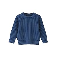 Toddler Baby Boys Girls Knitted Sweater Warm Soild Pullover Top Autumn Winter Outfits