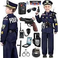 Tepsmigo Police Officer Costume for Kids, Blue, Size T4 (3 Year), Unisex-Kids, Halloween