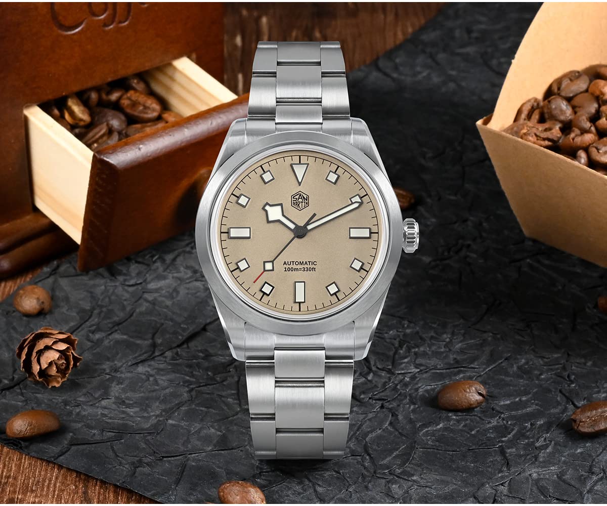 San Martin 38mm Colorful SN0107 Automatic Mechanical Men Watch NH35 Waterproof Sport Stainless Steel Casual Wristwatch
