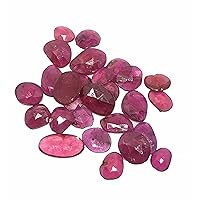16.30 Ct Rose Cut 27 Pcs Ruby Lot Mix Shape & Size 4 To 9 mm Long Loose Gemstone For Making Necklace, Ring, Earring Jewelry-Medium Quality Brilliant Cut July Birthstone Ruby