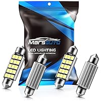 Marsauto 578 LED Bulbs Extremely Bright 400LM 2835 Chipsets for LED Interior Dome Map Door Lights Bulbs 211-2 212-2 569 6411 6451 41mm 42mm 1.65inch 6500K White (Pack of 4)