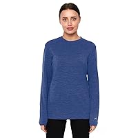 Merino Wool Base Layer Women - 100% Merino Wool Shirt Women Thermal Underwear Long Sleeve T-Shirt for Hiking