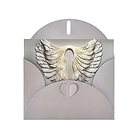Angel Wing Print Thank You Gift Card With Envelopes Greeting Cards Birthday Wedding Christmas Invitation Cards