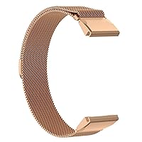 Magnetic Strap for Garmin 20mm Quickfit Watch Band (Color : Rose Gold, Size : Fenix 7S)
