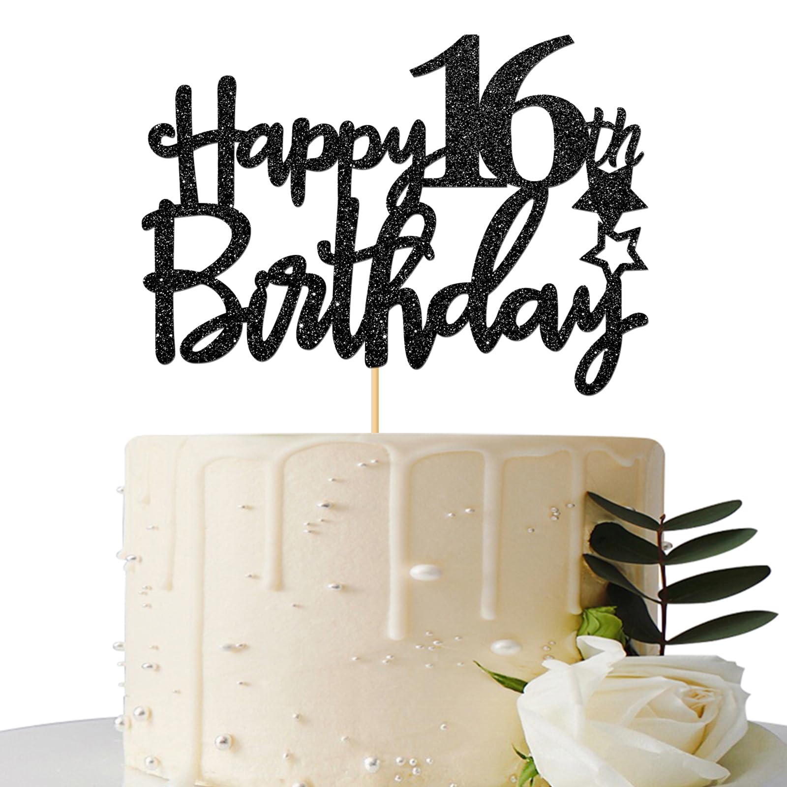Mua Black Glitter Happy 16th Birthday Cake Topper, 16th Anniversary, Sweet  16, Cheers to 16 Years Party Decorations trên Amazon Mỹ chính hãng 2023 |  Fado
