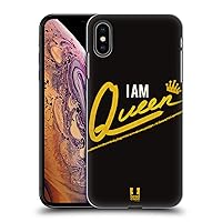 Head Case Designs Queen I Am Gold Ensemble Hard Back Case Compatible with Apple iPhone Xs Max