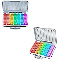 Windtrace Pill Organizer 4 Times a Day,Weekly 3 Times a Day,Pill Box 7 Day,Weekly Pill Case Daily for Travel,Moisture-Proof Design to Hold Vitamins, Supplements and Medication