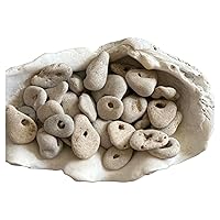 20 Small Hag Stones Collection: Natural Raw Sea Stones for Protection -Natural Gifts - Ideal for Jewelry Making, Witchcraft, Decoration, Mosaics and Crafts - Various Forms and Shapes, 0.5-1 inch