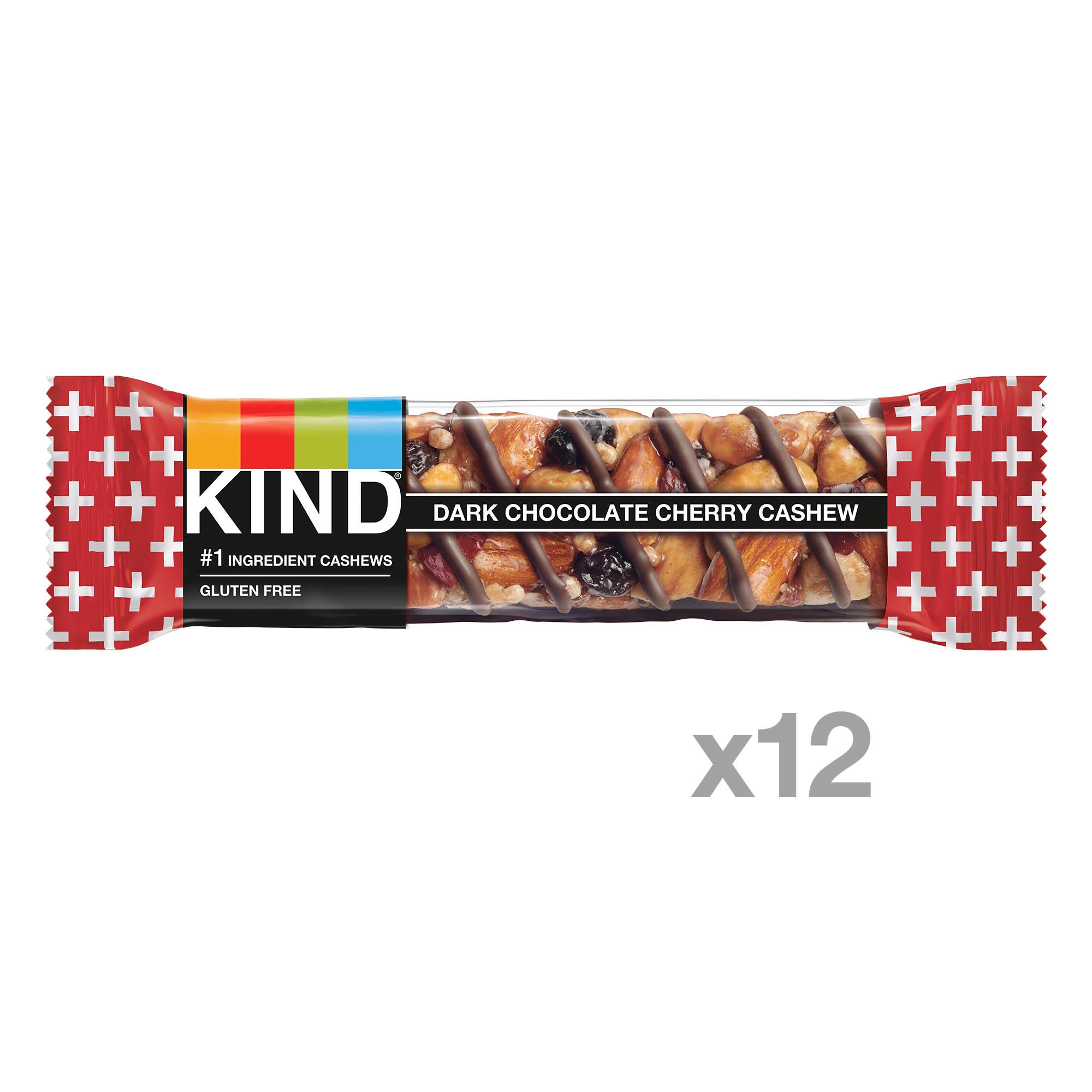 KIND Bars, Dark Chocolate Mint, Gluten Free, Low Sugar, 1.4oz, 12 Count & Bars, Dark Chocolate Cherry Cashew + Antioxidants, Gluten Free, 1.4 Ounce (12 Count)