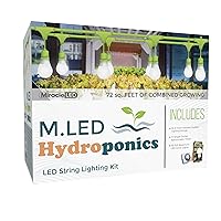 Miracle LED Hydroponics LED Indoor Grow Light Kit - Includes 4 Multi-Plant Full Spectrum 150W Replacement Grow Light Bulbs & 1 4-Socket Corded Fixture with SproutMatic Timer (2-Pack)