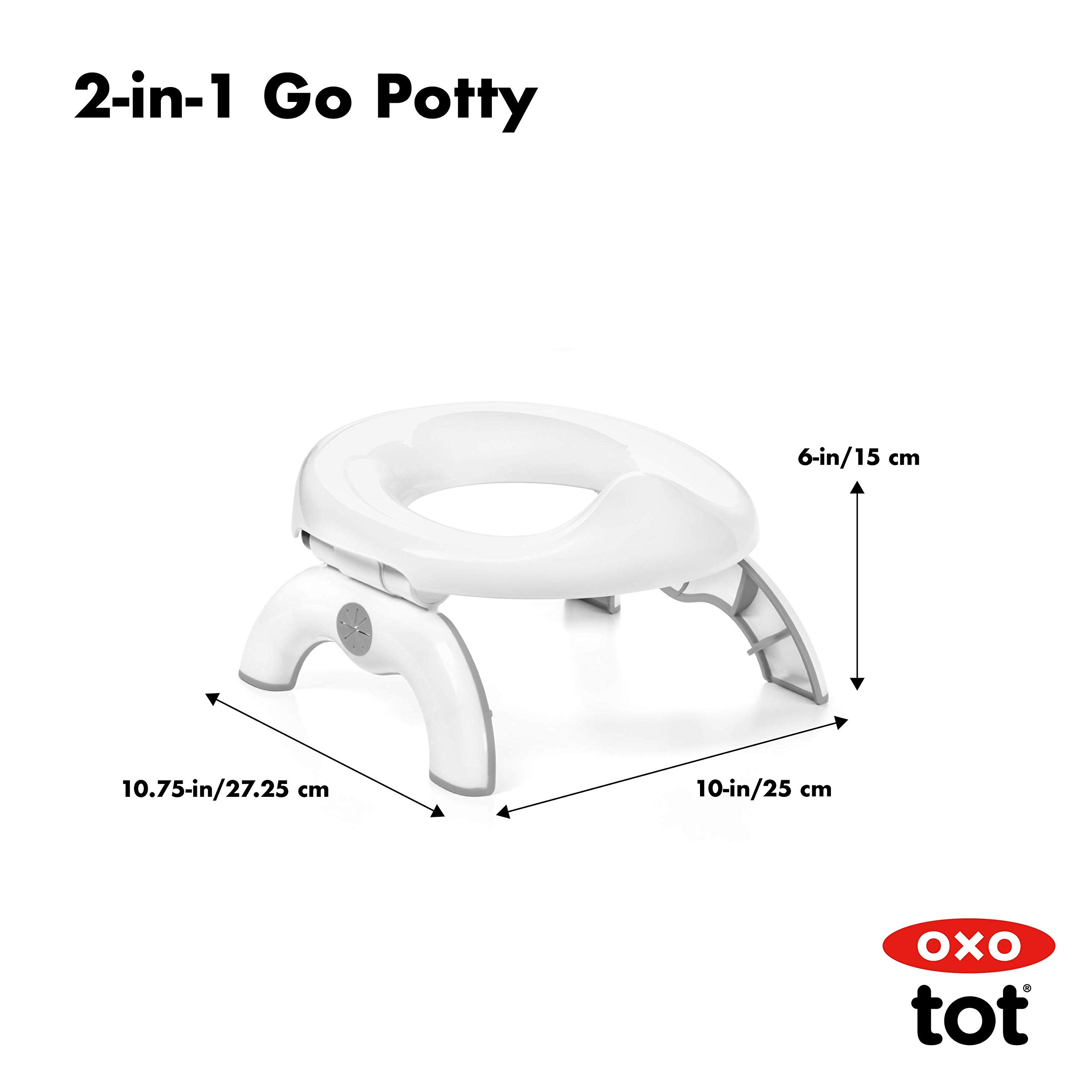 OXO Tot 2-in-1 Go Potty - Gray, 1 Count (Pack of 1)
