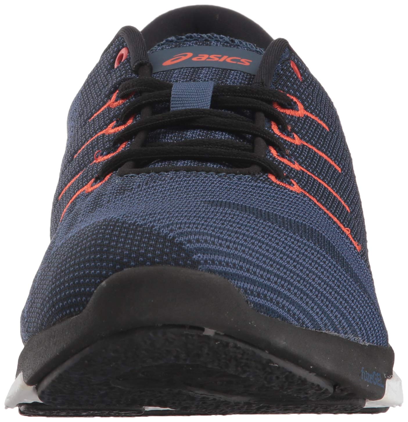 ASICS Men's fuzeX Knit, Blue/Black/Tomato, 7 D