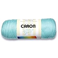 Caron Simply Soft Solids Yarn, 6oz, Gauge 4 Medium, 100% acrylic - Robins Egg - Machine Wash & Dry