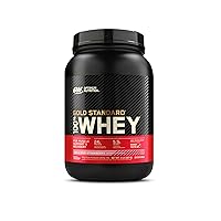 Optimum Nutrition Gold Standard 100% Whey Protein Powder, Delicious Strawberry, 2 Pound (Pack of 1)