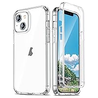 ORIbox for iPhone 14 Case Clear, Rugged Dual-Layer Design for Military-Grade Drop Protection, Transparent Shockproof Case for All Genders, 6.1 inch, 2 in 1, Clear