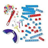 Literacy Take Home Manipulatives Kit, Includes FingerFocus Highlighters, Phoneme Phone, Reading Rods Phonemic Awareness Linking Cubes, Magnetic Wand and Chips, Reading Tools (139 Pieces)