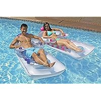 French Classic Pool Lounger (Available in Blue or Pink) 66 Long x 31 Wide, deflated
