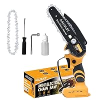 Mini chainsaw for DeWalt 20V battery: cordless electric chain saw - small handheld saw with Security Lock 6 inch pruning tool（No battery）