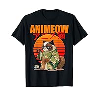Purrfectly anime style for cat fashion Kimono T-Shirt
