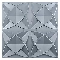 Art3d Decorative Ceiling Tile 2x2 Glue up, Suspended Ceiling Tile Pack of 12pcs Gray Floral