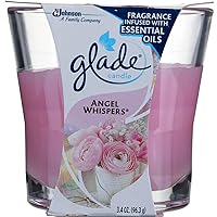 Glade Jar Candle Air Freshener, Angel Whispers, 3.4 oz - Pack of 4 Candles