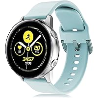 20/22mm Strap for Watch 3 Active 2/42mm/41mm/Gear S3/Sport Silicone Bracelet Smar twatch for Huawei Watch GT 2 Band 46 (Color : Light Blue, Size : 20mm)