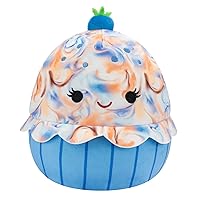 Squishmallows Original 8-Inch Maudi Marbled Blueberry Cupcake with Blue Wrapper - Official Jazwares Plush