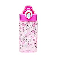 Zak Designs Sage DreamWorks Gabby's Dollhouse Kids Water Bottle For School or Travel, 16oz Durable Plastic Water Bottle With Straw, Handle, and Leak-Proof, Pop-Up Spout Cover (Pandy Paws)