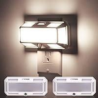 Super Bright Night Light, LOHAS Night Lights Plug into Wall [2 Pack], 0-250LM LED Night Light with Light Sensor, 2W Dimmable Nightlight, Daylight 5000K for Bathroom, Adults Kids Room, Stairway