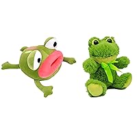 CAZOYEE Super Soft Frog Plush Hugging Pillow and Cute Frog Stuffed Animal, Adorable Frog Plushie Doll for Kids Toddlers Children Baby, Cuddly Plush Frog Gift for 3 4 5 6 7 8 9 Years Old Girls Boys