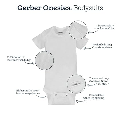 Gerber Unisex Baby 15 Piece Onesies Bodysuit Multi Size Pack