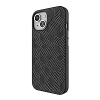 ZAGG London Snap iPhone 15/14/13 Case - Protective Cell Phone Case, Drop Protection (13ft/4m), Durable Graphene, MagSafe Phone Case, Slim and Lightweight, Black Geo
