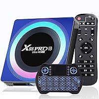 Android TV Box 13.0, 2024 Android Box TV 4GB 32GB RK3528 Quad Core 8K 6K TV Box with WIFI6 2.4/5.8G WiFi BT5.0 Ethernet 100M Smart TV Box Android with Mini Wireless Keyboard