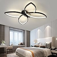 Modern LED Ceiling Light Flush Mount Indoor Smart Amazon Alexa Echo and Remote Control LED Ceiling Lamp for Kitchen Bedroom Living Room (22 inches / 56CM)