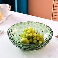 Home Living Room Fruit Plate Tray Light Luxury Crystal Tea Table Plastic Candy Pot Dried Fruit Basket Dessert Plate Green Medium