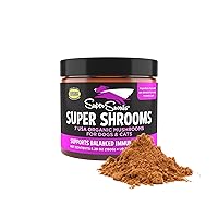 Super Snouts Super Shrooms Mushroom Immune Support Supplement for Dogs and Cats, 5.29 oz - Made in USA Organic Non-GMO, Immune Health, Strong Immunity, 7 Mushroom Blend Powder