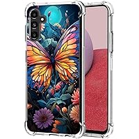for Galaxy S23 FE 5G Case, Samsung S23 FE 5G Case,PU Soft Rubber Four Corners Reinforced Anti-Fall Mobile Phone case Cover for Samsung Galaxy S23 FE 5G (Butterfly-1)