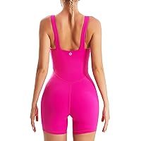 RUNNING GIRL Jumpsuits for Women Ribbed Backless Sexy One Piece Outfits Tummy Control Unitard Bodysuit Athletic Rompers