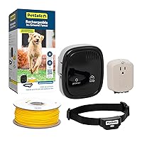 PetSafe Rechargeable In-Ground Pet Fence for Dogs and Cats over 5lb - from the Parent Company of INVISIBLE FENCE Brand - Waterproof Collar with Tone and Static Correction