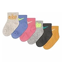 Nike Lightweight Ankle 6 pack socks Toddler 2-4 years