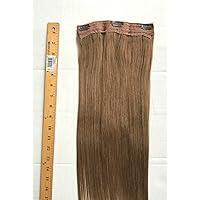 One (1) Piece Volumizer Remy Human Hair Clip in Extensions Volume Chestnut Medium Brown 18”-20