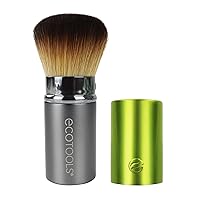 Retractable Face Makeup Brush, Kabuki Brush for Foundation, Blush, Bronzer, & Powder, Travel Friendly & Perfect for On The Go, Eco Friendly, Synthetic & Cruelty Free Bristles, 1 Count