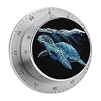 Kitchen Timer Blue Turtle Magnetic Countdown Clock for Cooking Teaching Studying
