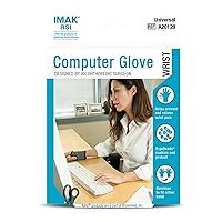 Brownmed - IMAK RSI Computer Glove - Comfortable Game Glove - Wrist Brace to Support Carpal Tunnel - Compression Glove for Working, Gaming & More - Ergonomic Keyboard Glove for Palm & Wrist Support