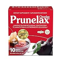 Prunelax Ciruelax Regular Strength Laxative Tea Bags - Made with Natural Senna Extracts, for Occasional Constipation, Senna Extract - 10 Bags